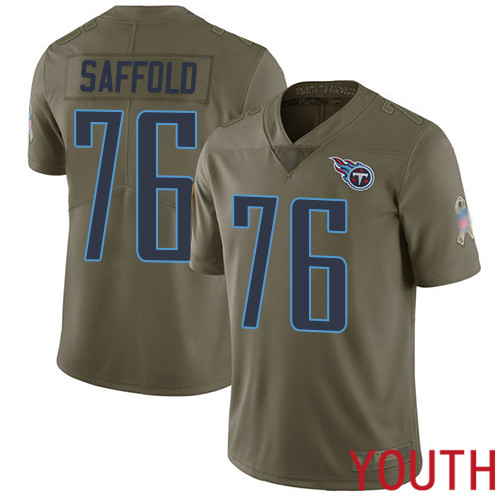 Tennessee Titans Limited Olive Youth Rodger Saffold Jersey NFL Football #76 2017 Salute to Service->youth nfl jersey->Youth Jersey